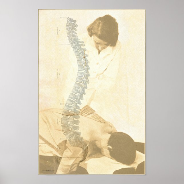 Chiropractic Spinal Adjustment Vintage Print (Front)