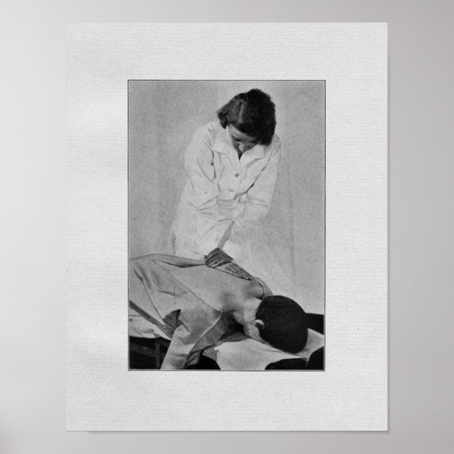 Chiropractic Spinal Adjustment Vintage Print (Front)
