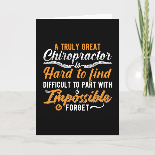 Chiropractic Spine Chiro Truly Great Chiropractor Card (Front)