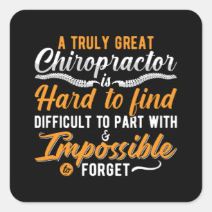 Chiropractic Spine Chiro Truly Great Chiropractor Square Sticker