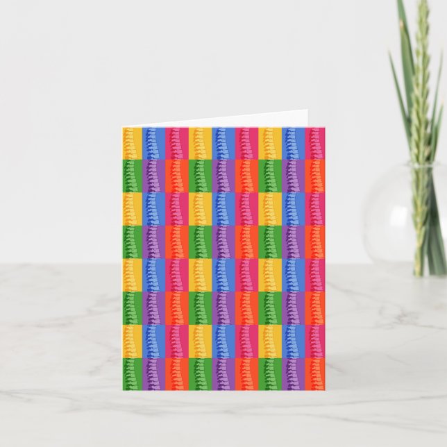 Chiropractic Spine Pop Art Cartes de notes (Devant)