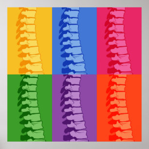 Chiropractic Spine Pop Art Print