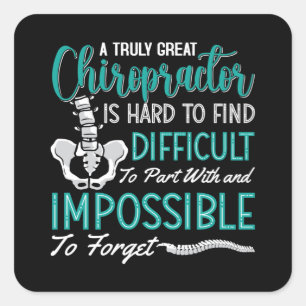 Chiropractic Spine Truly Great Chiropractor Chiro Square Sticker