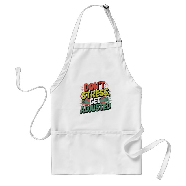 Chiropractic Stress Relief Back Adjustment Gift Standard Apron (Front)