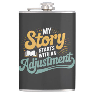 Chiropractic Student Motivation Spine Quote Hip Flask
