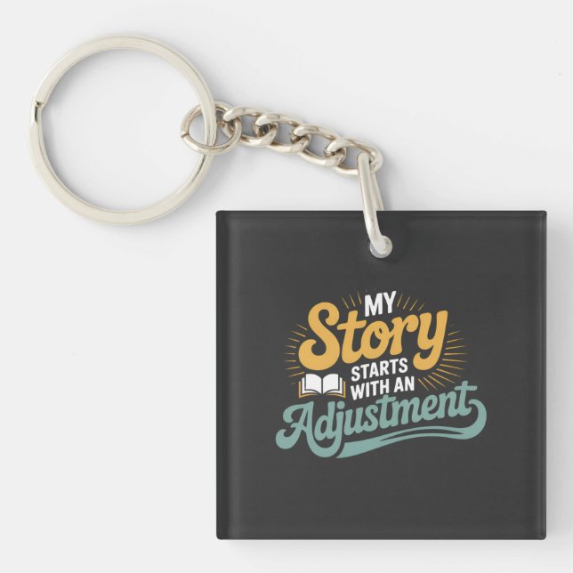 Chiropractic Student Motivation Spine Quote Keychain (Front)