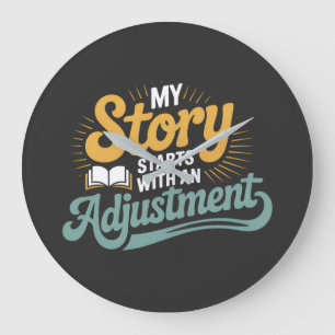 Chiropractic Student Motivation Spine Quote Large Clock