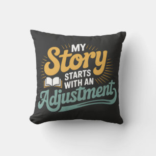 Chiropractic Student Motivation Spine Quote Throw Pillow