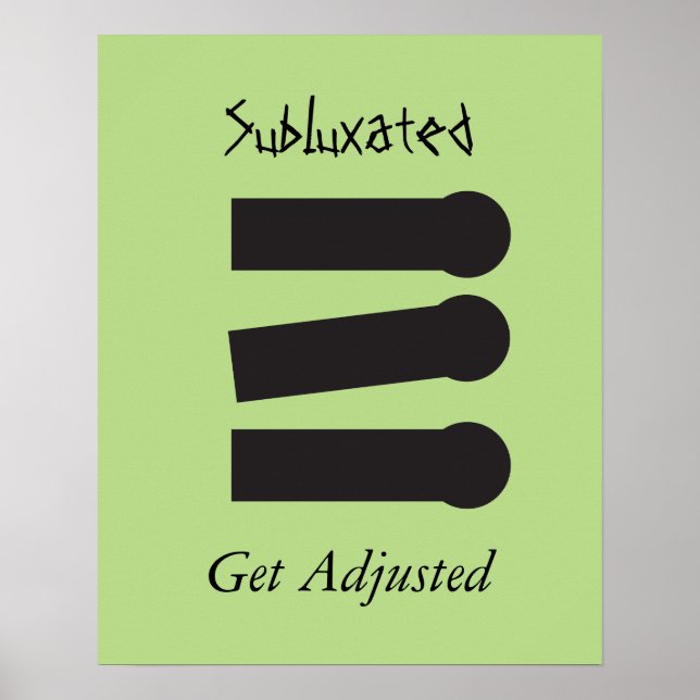 Chiropractic Subluxtic Spine Poster Personnaliser (Devant)