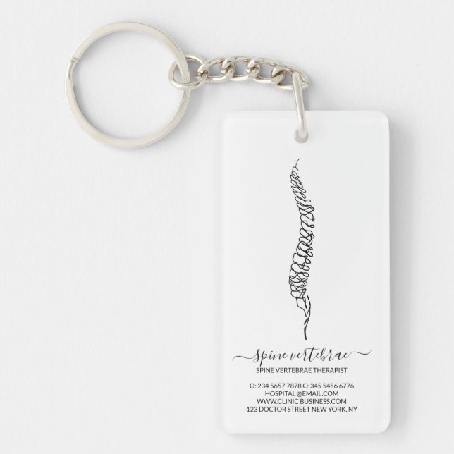 chiropractic Therapist Orthopedic Chiropractor  Keychain (Front)