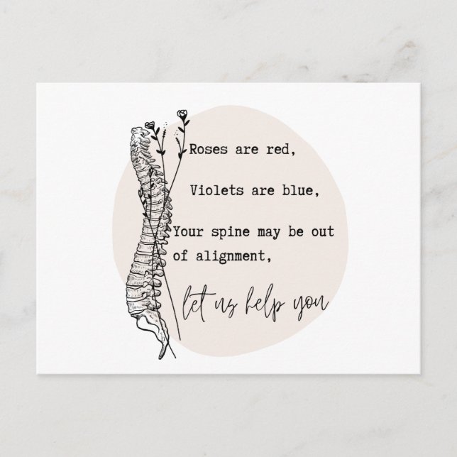 Chiropractic Valentine's Day, Chiropractic, Chiro  Postcard (Front)