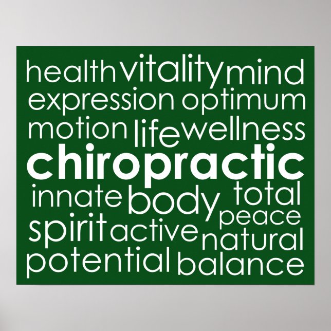 Chiropractic Word Collage Poster (Front)