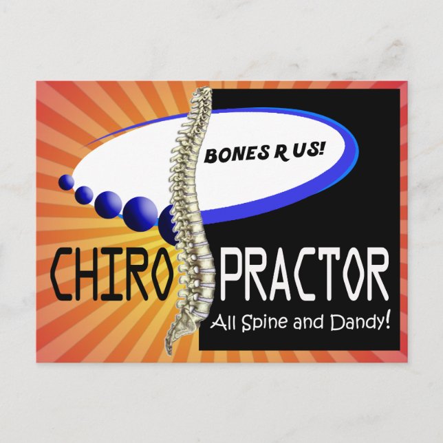CHIROPRACTOR - ALL SPINE AND DANDY - BONES R US POSTCARD (Front)