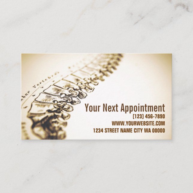 Chiropractor Appointment Card (Front)
