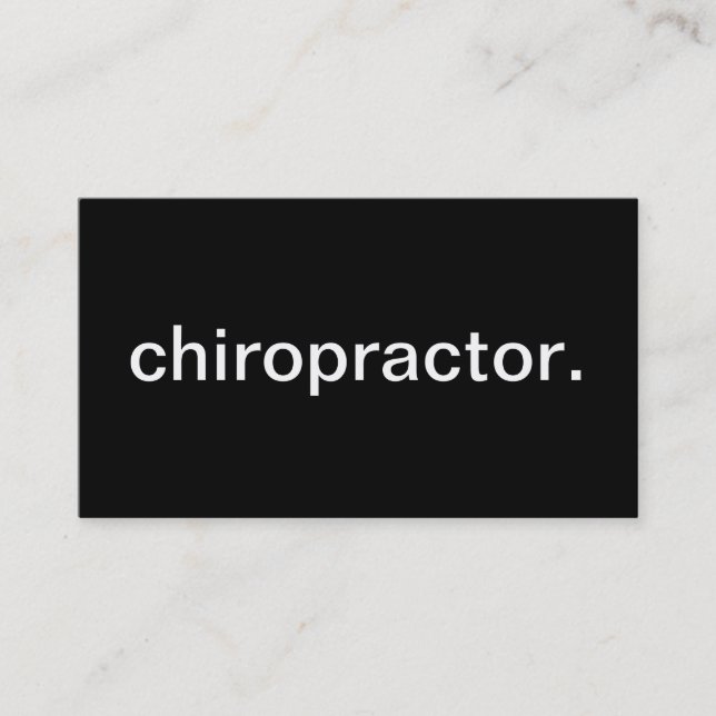 Chiropractor Business Card (Front)