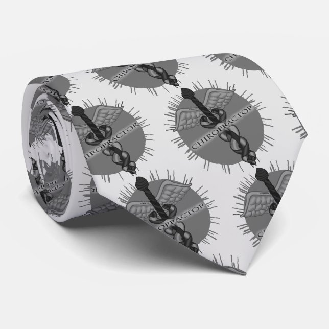 Chiropractor Caduceus Tie (Rolled)