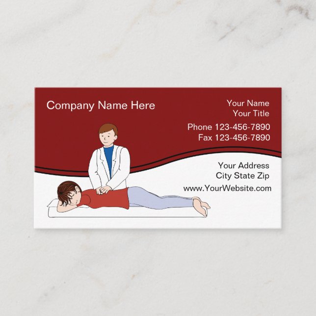 Chiropractor Carte de visite design unique (Devant)