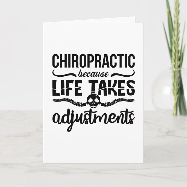 Chiropractor Chiro Spine Chiropractic Because Life Card (Front)