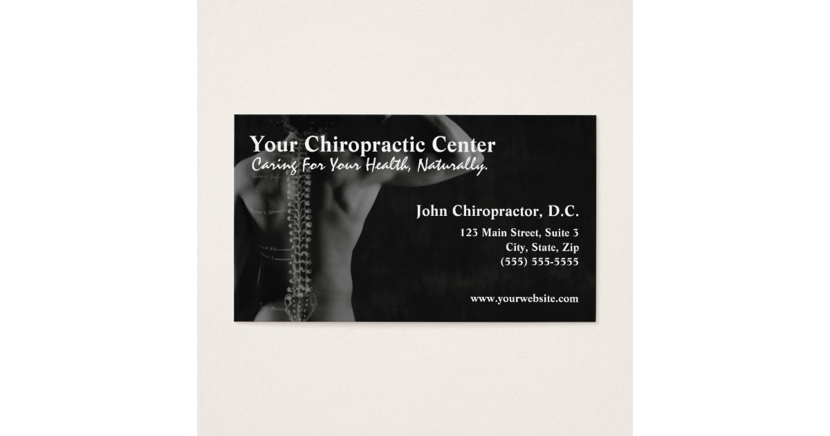 Chiropractor Chiropractic Business Cards | Zazzle.ca