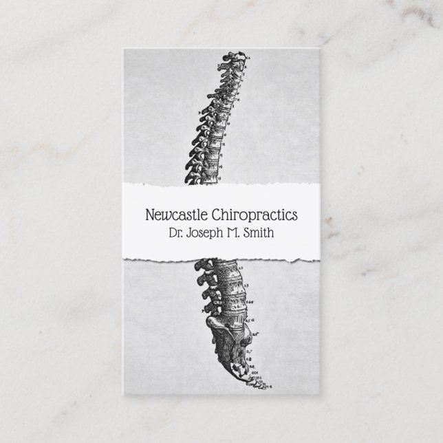 Chiropractor, Chiropractic, Health Business Card (Front)