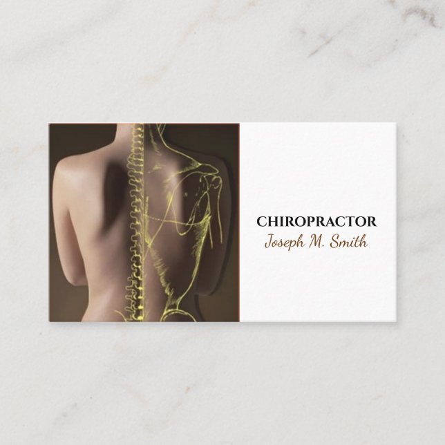 Chiropractor, Chiropractic, Health Business Card (Front)