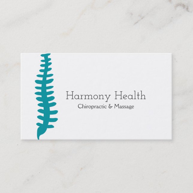 Chiropractor, Chiropractic, Health Business Card (Front)