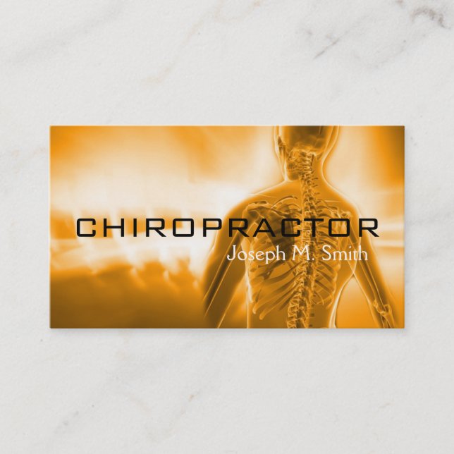 Chiropractor, Chiropractic, Health Business Card (Front)