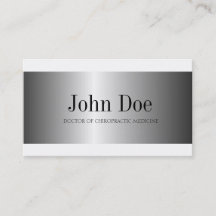 Chiropractor Chiropractic Medicine Silver Metallic