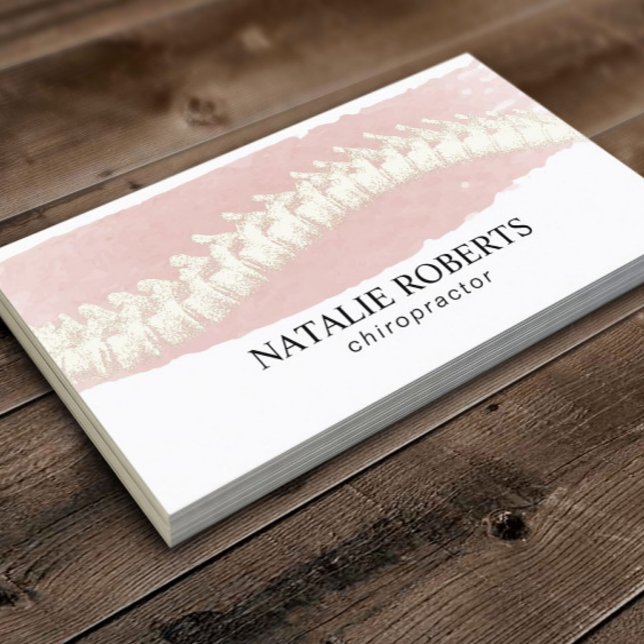 Chiropractor Chiropractic Spine Therapy Watercolor Business Card (Creator Uploaded)