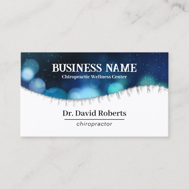 Chiropractor Chiropractic Spine Wellness Spa Chiro Business Card (Front)