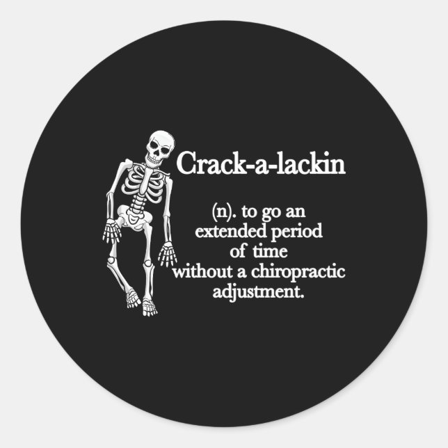 Chiropractor Definition Chiropractic Classic Round Sticker (Front)