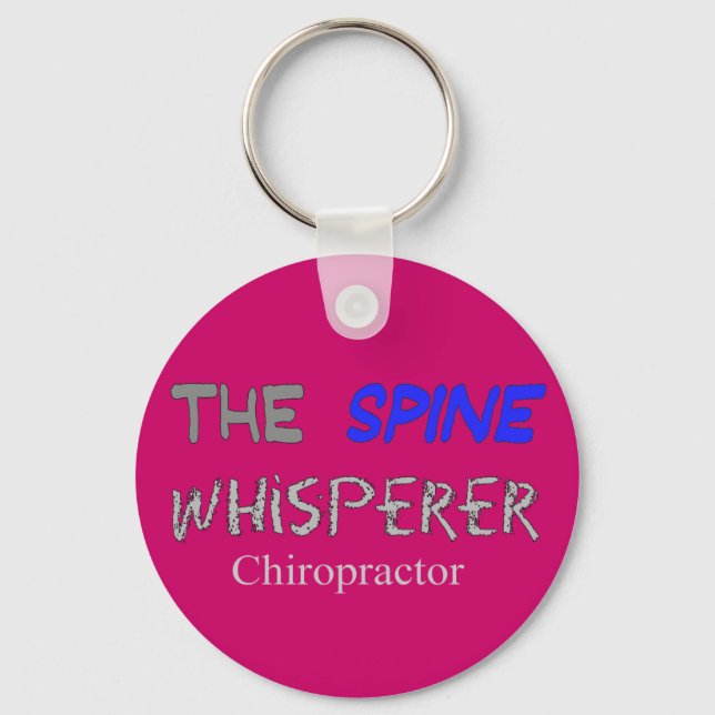 Chiropractor Gifts "The Spine Whisperer" Keychain (Front)