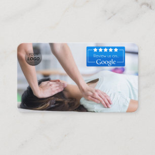 Chiropractor Google Review Template With QR - Business Card