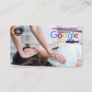 Chiropractor Google Review Template With QR - Business Card