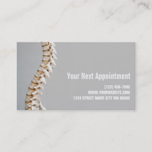 Chiropractor Health Appointment Card
