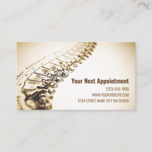 Chiropractor Health Appointment Card