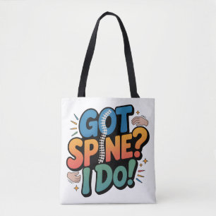 Chiropractor Humor Spine Health Quote Tote Bag