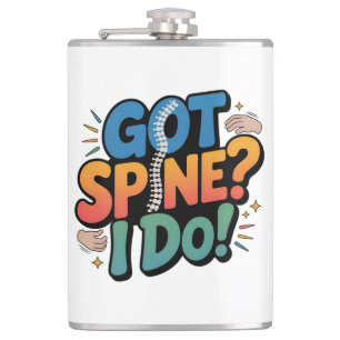 Chiropractor Humour Spine Health Quote Hip Flask