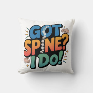 Chiropractor Humour Spine Health Quote Throw Pillow