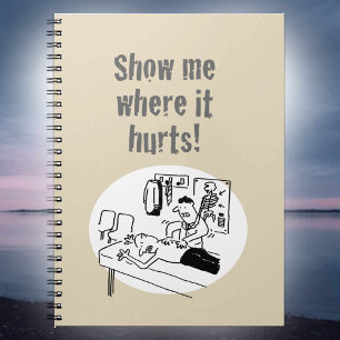 Chiropractor is Treating a Patient Funny Cartoon Notebook