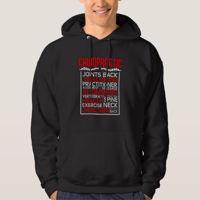 Chiropractor Joints Back Complementary Medicine Ch Hoodie (Front)
