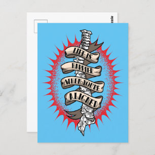 Chiropractor Life is Happier When you're aligned Postcard