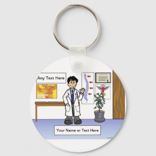Chiropractor - Male Cartoon by PrintedPerfection  Keychain