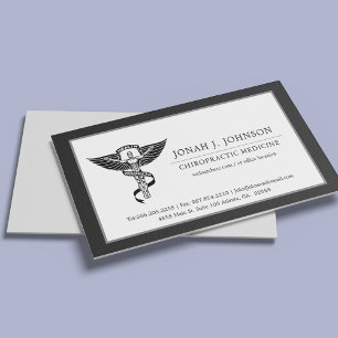 Chiropractor   Minimalist Black Border Business Card