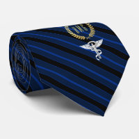 Chiropractor Professional Monogram Blue Faux Gold