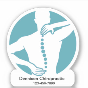 Chiropractor Promotional Shape Sticker Labels