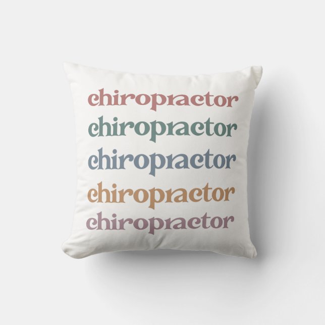 Chiropractor Retro Chiropractic Chiro Squad Gifts Throw Pillow (Front)