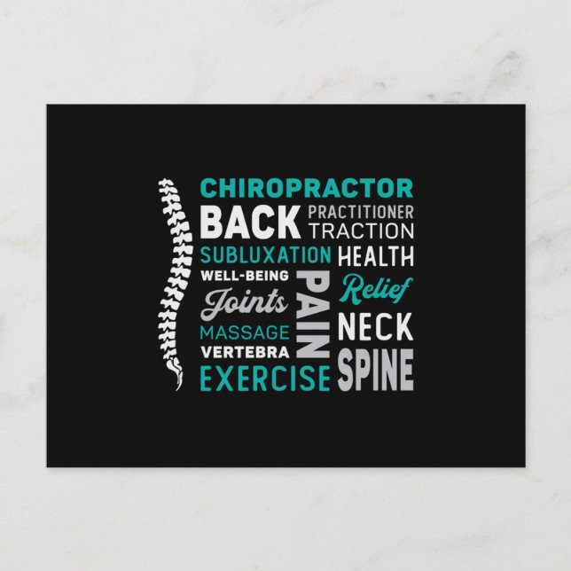 Chiropractor Spine Chiro Medicine Chiropractic Postcard (Front)