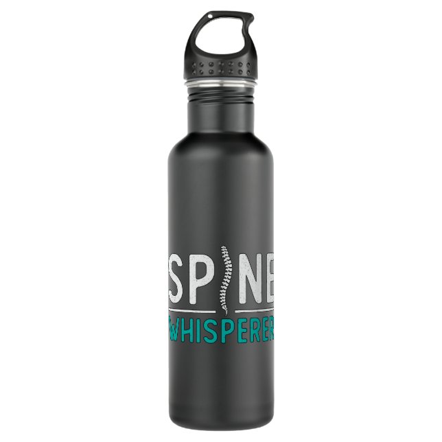 Chiropractor Spine Whisperer Chiro Chiropractic 710 Ml Water Bottle (Front)
