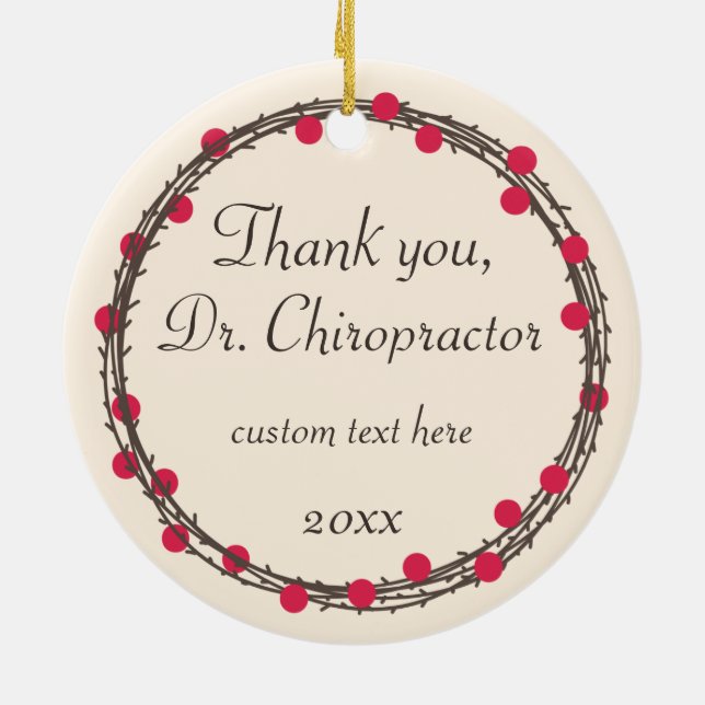 Chiropractors Are Miracle Workers Custom Ornament (Back)